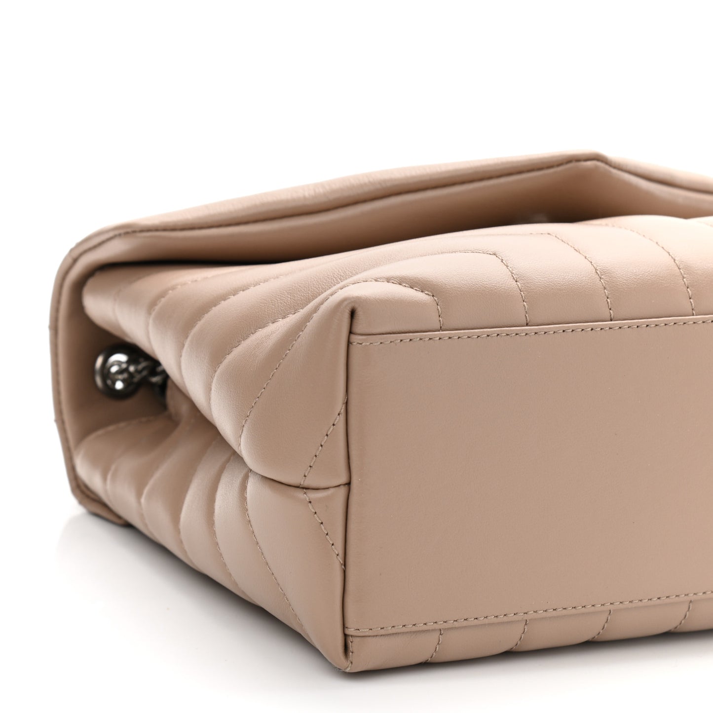 Calfskin Y Quilted Monogram Small Loulou Chain Satchel Mink