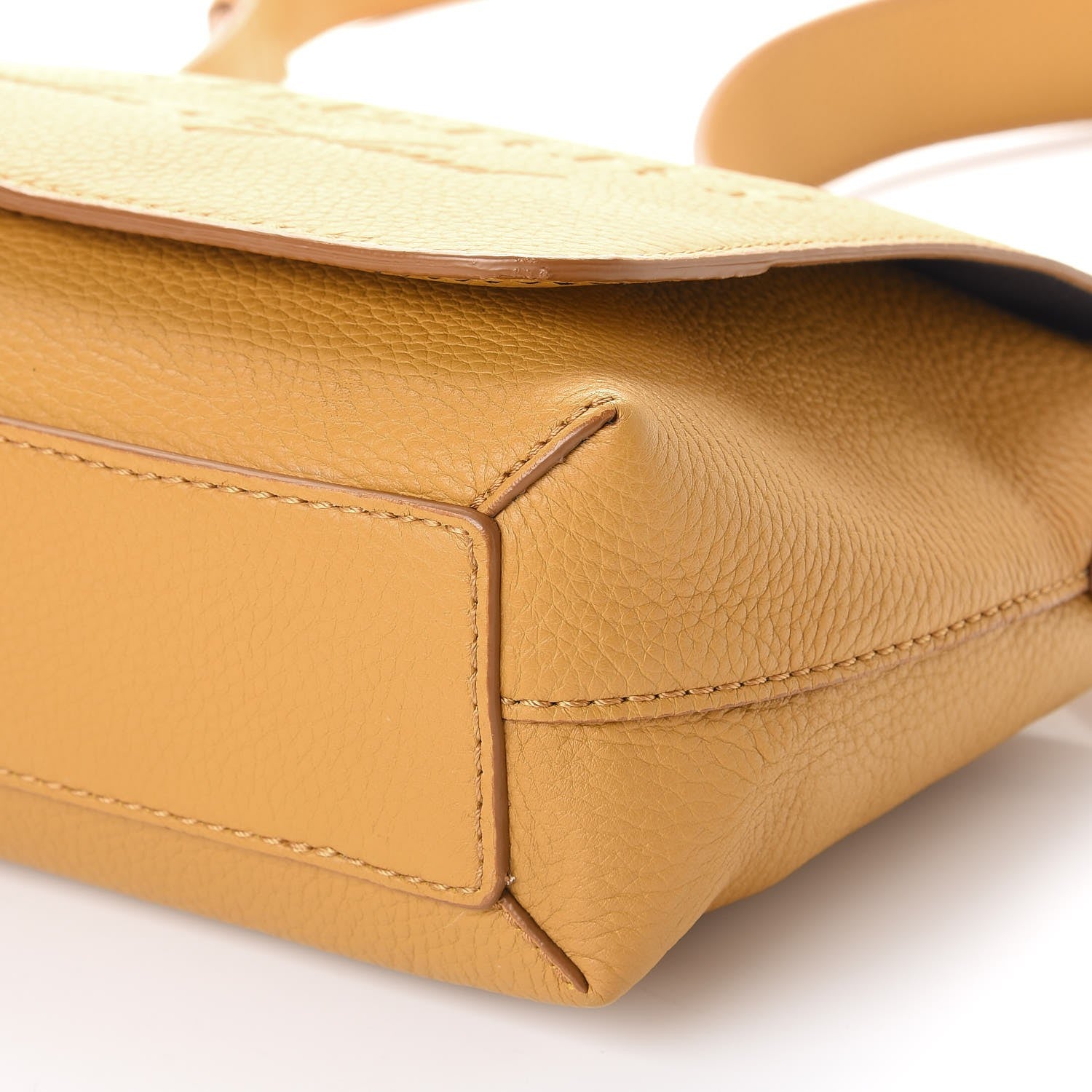 Burberry Signature Grain Small Burleigh Crossbody Bag Ochre Yellow 10 of 10