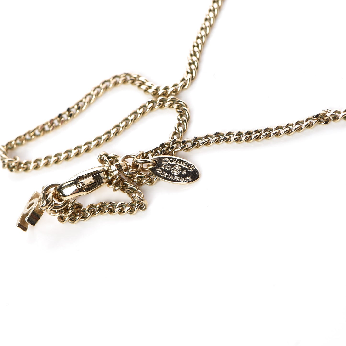 CC Chain Pendant Necklace Gold