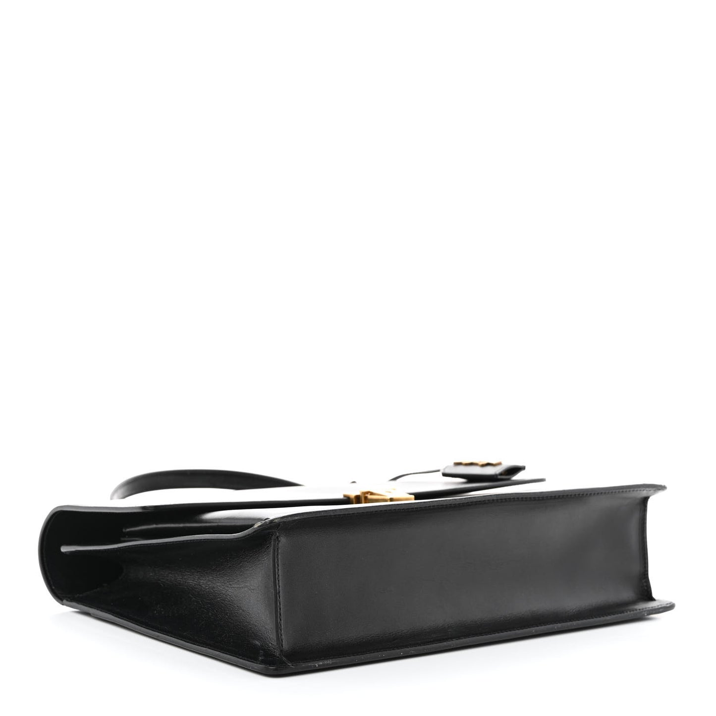 Smooth Calfskin Large High School Satchel Black