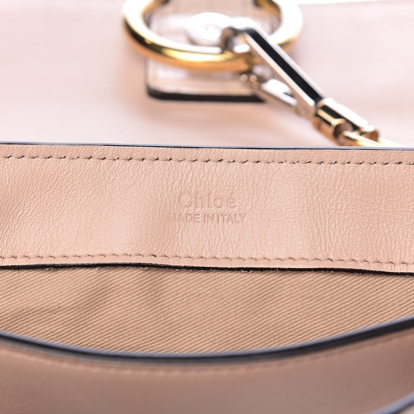 Calfskin Crocodile Embossed Mini Faye Day Shoulder Bag Cement Pink