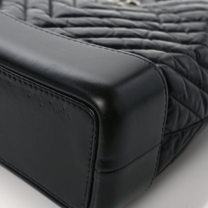 Chanel Aged Calfskin Chevron Quilted Small Gabrielle Backpack Black 10 of 10