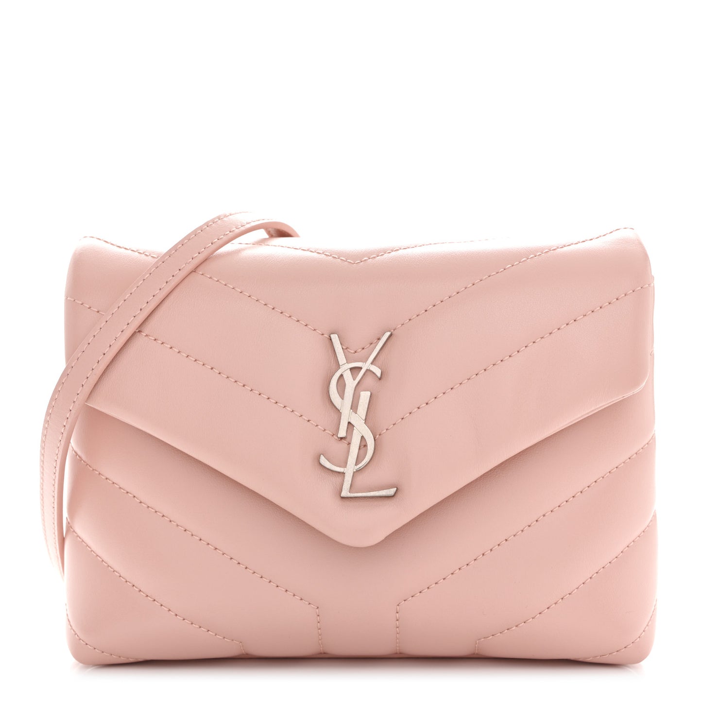 Calfskin Y Quilted Monogram Toy Loulou Crossbody Bag Pale Blush