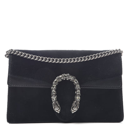 Gucci Velvet Super Mini Dionysus Shoulder Bag Black 1 of 8