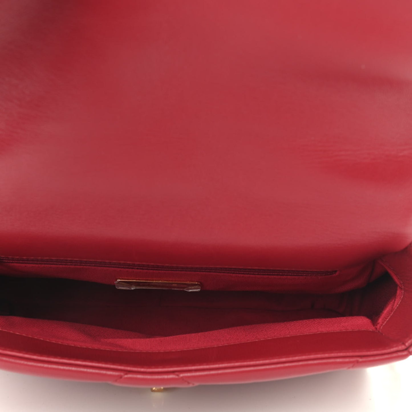 Goatskin Quilted Medium Chanel 19 Flap Red