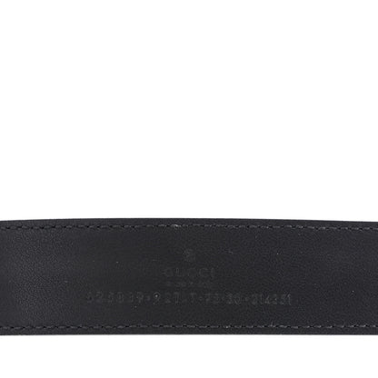 Gucci GG Supreme Monogram Matte Plutone Calfskin Double G 30mm Belt 75 30 Beige Ebony Black 3 of 7