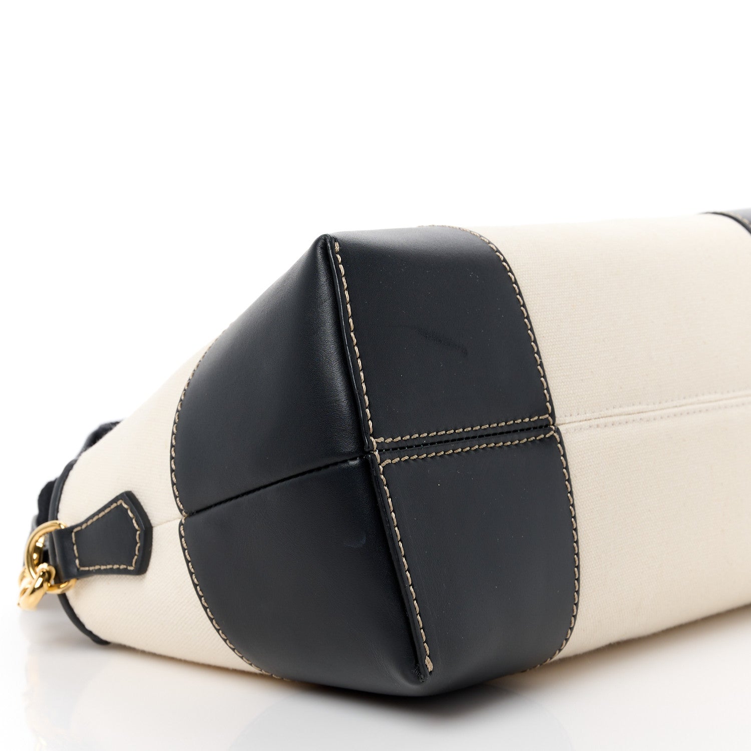 Fendi Canvas Vitello King Logo Embroidered Medium By The Way Boston Bag Grezzo Black 10 of 12