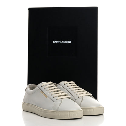 Saint Laurent Calfskin Andy Low Top Sneakers 36.5 Blanc Optique 9 of 9