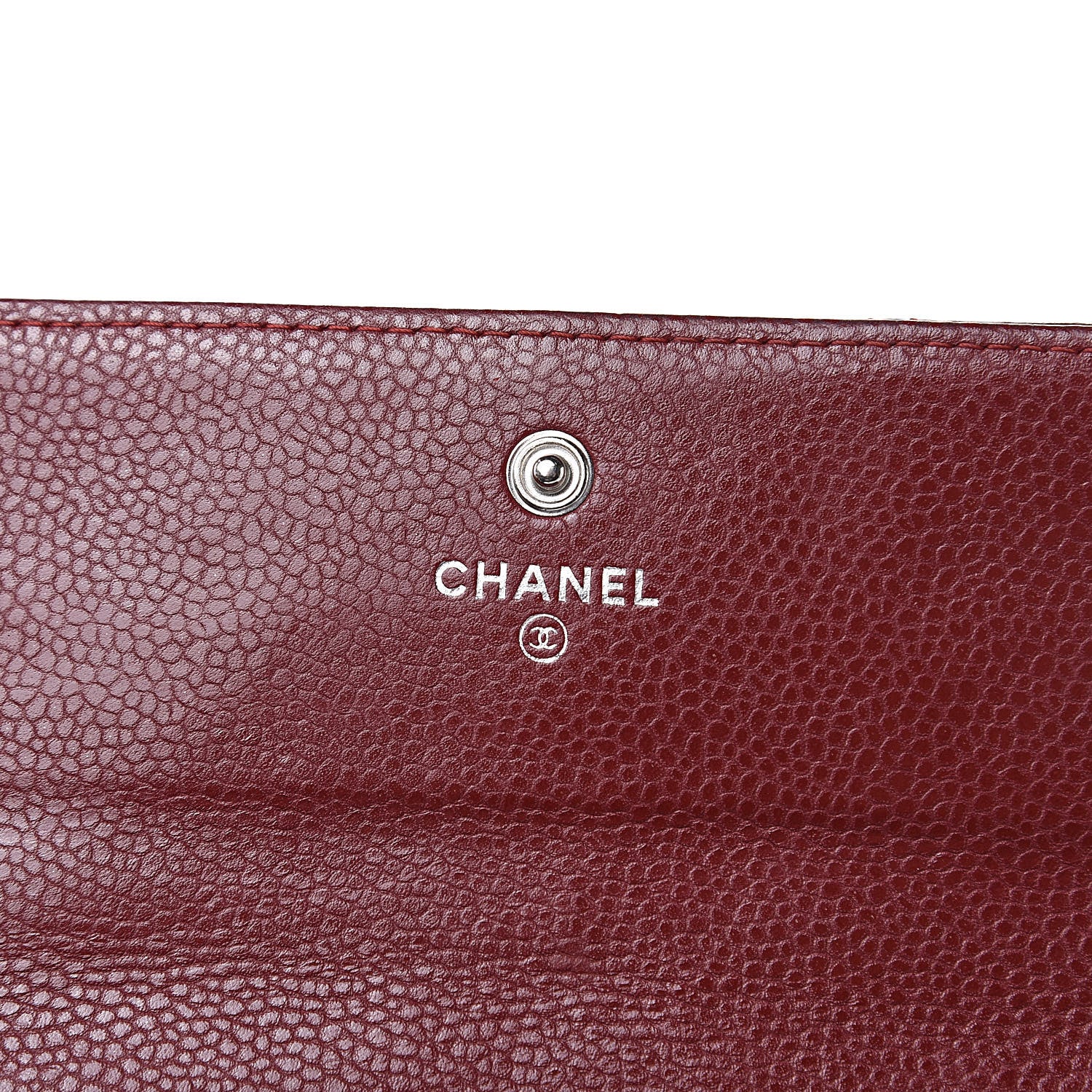 Chanel Caviar Quilted Large Gusset Flap Wallet Dark Red 6 of 10
