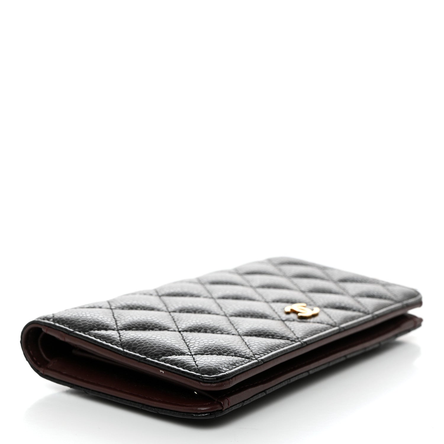 Chanel Caviar Quilted Yen Wallet Black 4 of 8