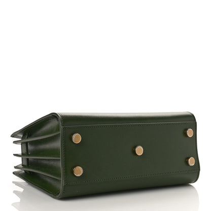 Saint Laurent Calfskin Nano Sac Leather Satchel Dark Pine 4 of 8