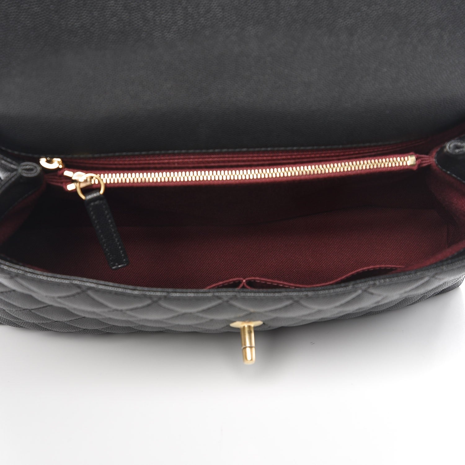 Chanel Caviar Quilted Medium Coco Handle Flap Black 7 of 7