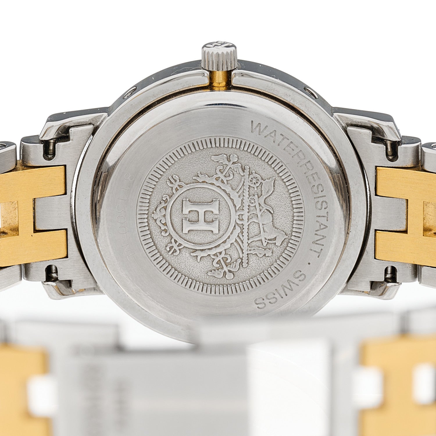 Hermes Stainless Steel 30mm Clipper Quartz Watch Gold 3 of 3