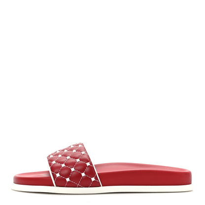Valentino Garavani Nappa Free Rockstud Spike Slide Sandals 37 Rosso Valentino 1 of 8