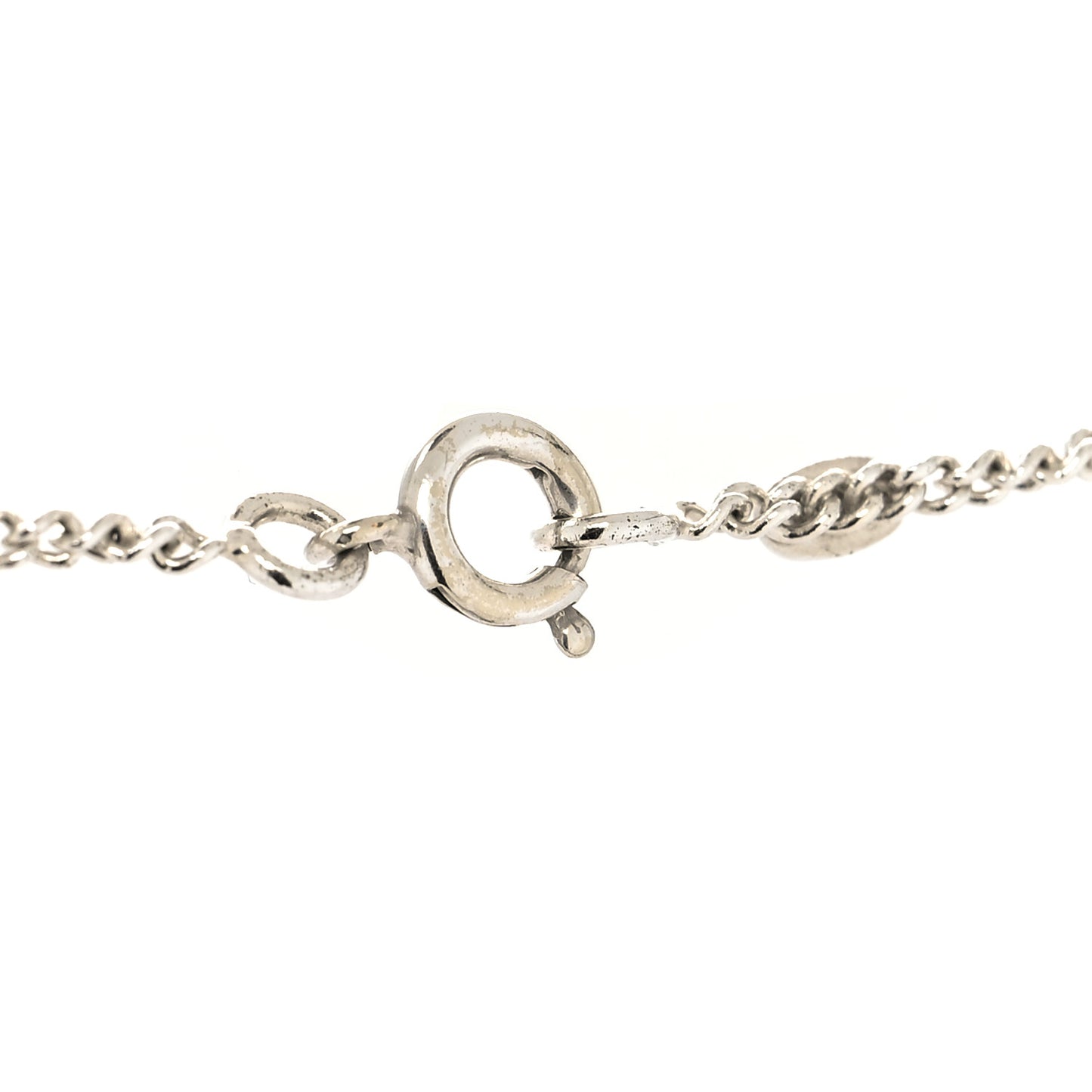 Enamel CC Necklace Black Silver