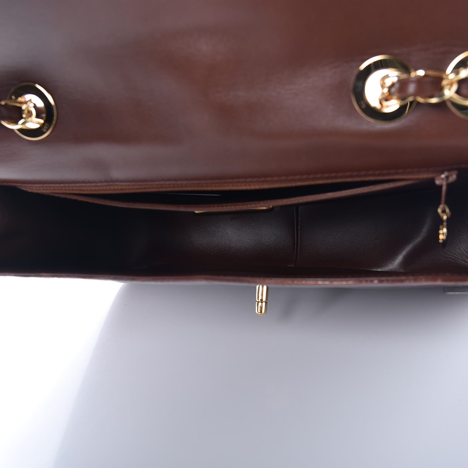 Chanel Alligator Jumbo Single Flap Dark Brown 6 of 8