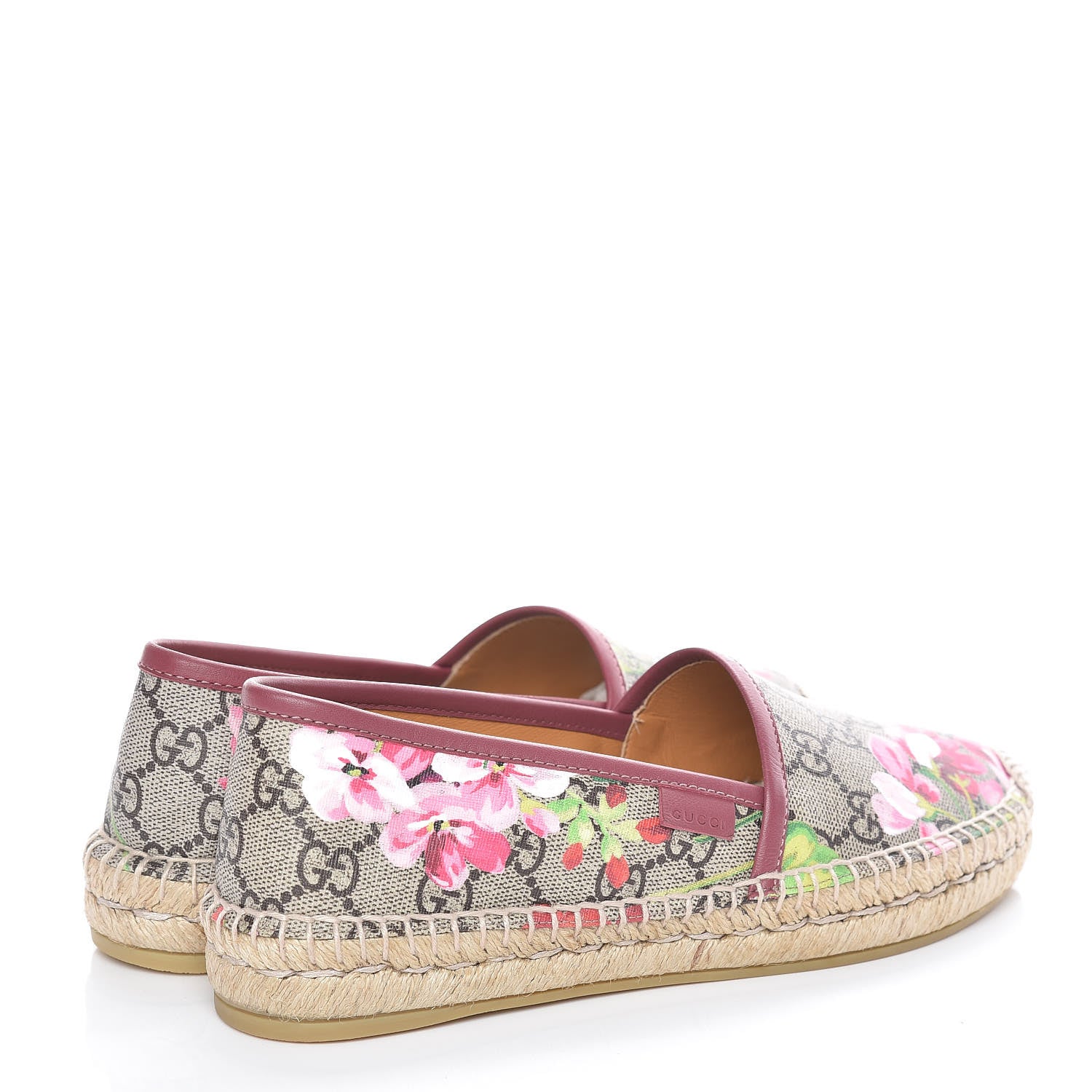 Gucci GG Supreme Monogram Blooms Espadrilles 36 Beige Multicolor Dry Rose 4 of 9