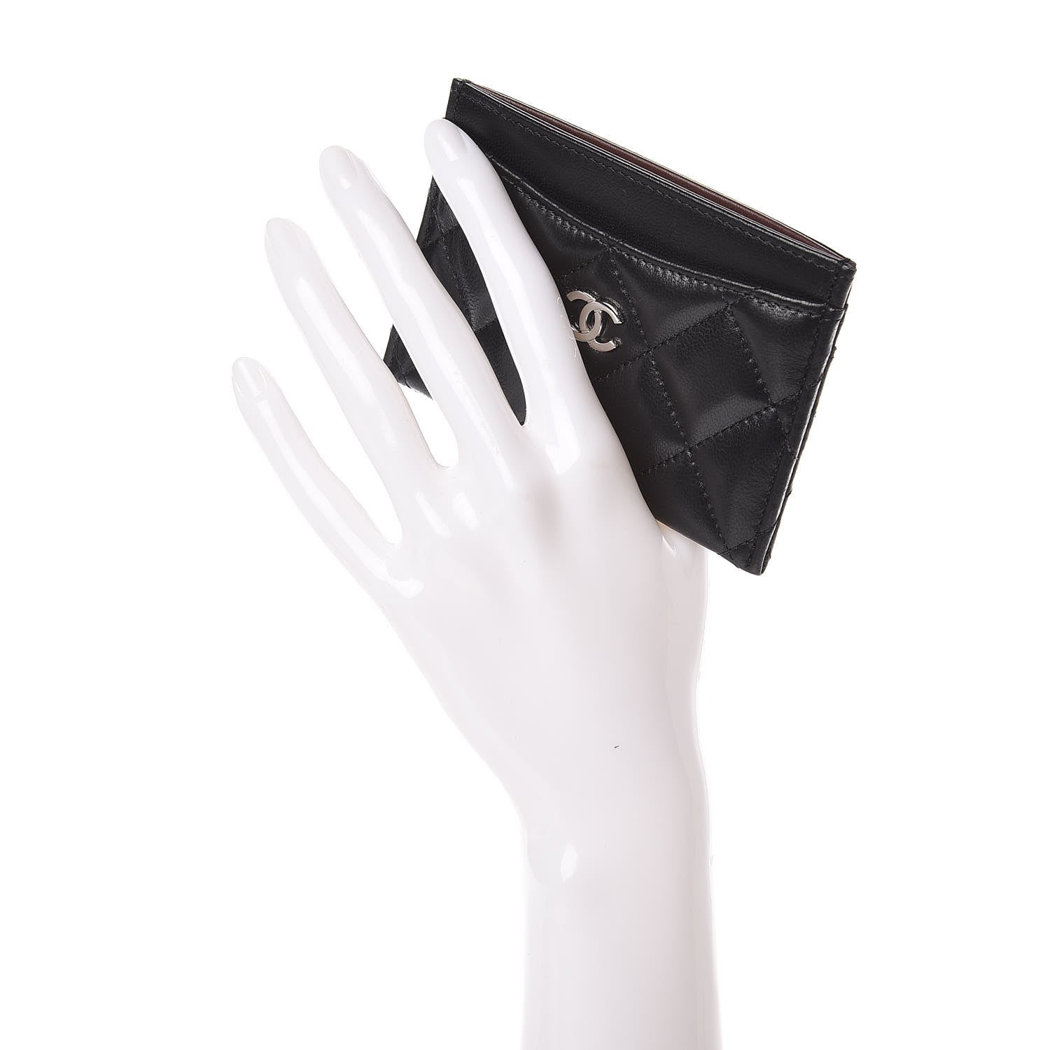 Chanel Lambskin Quilted Card Holder Black 2 of 9