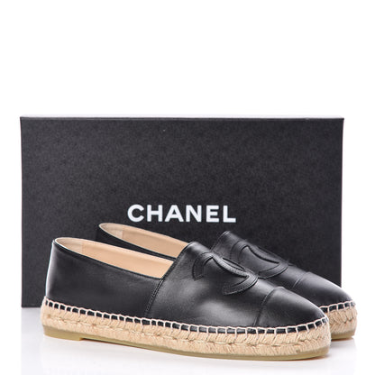 Chanel Lambskin CC Espadrilles 38 Black 11 of 11