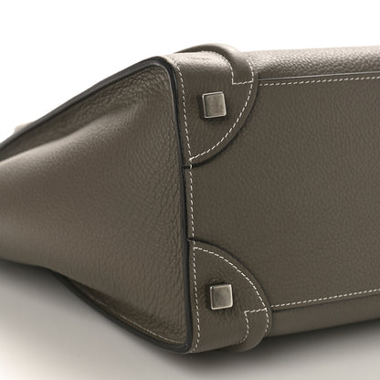 Celine Drummed Calfskin Micro Luggage Souris 7 of 8