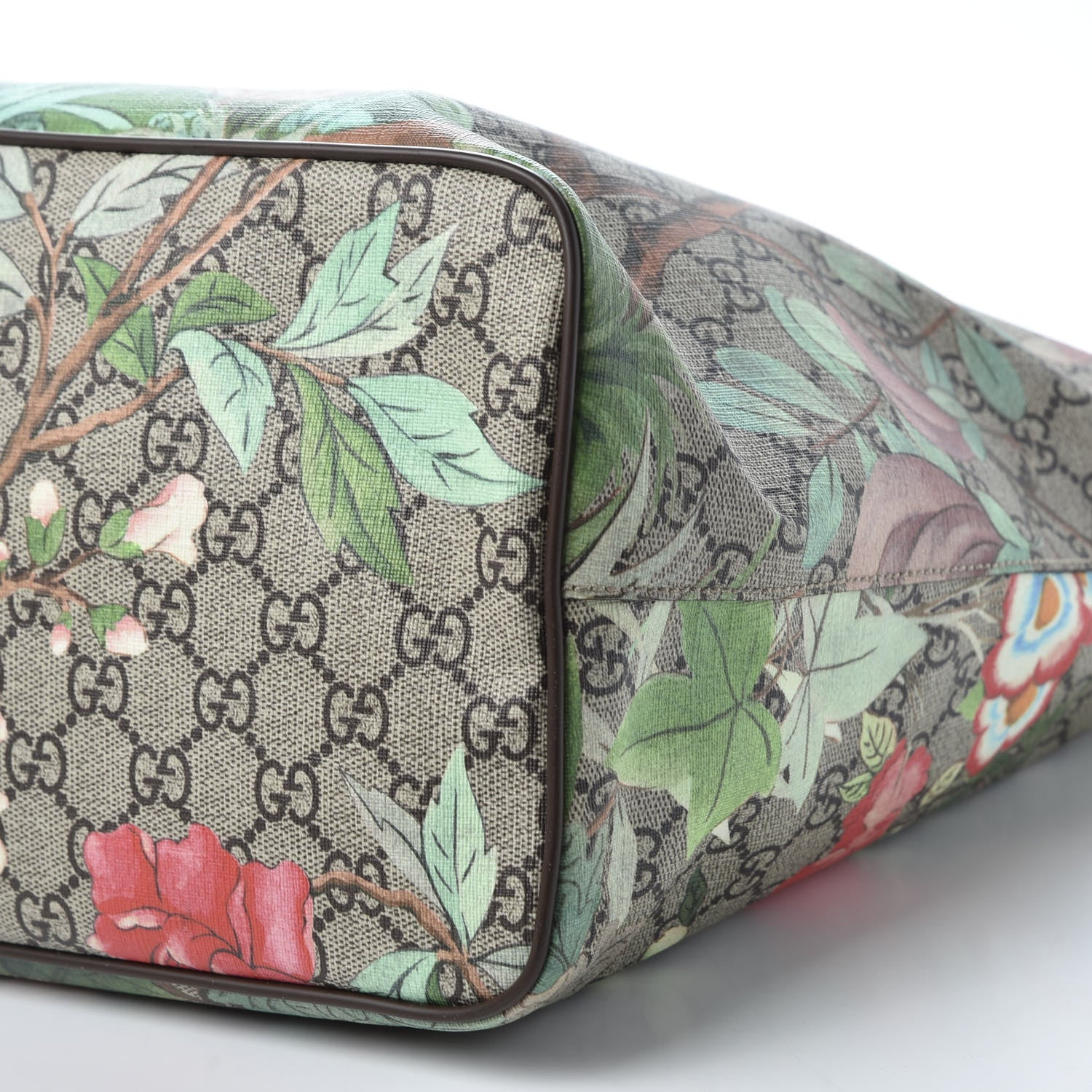 Gucci Soft GG Supreme Monogram Tian Medium Crossbody Tote Beige Multicolor New Acero 6 of 10