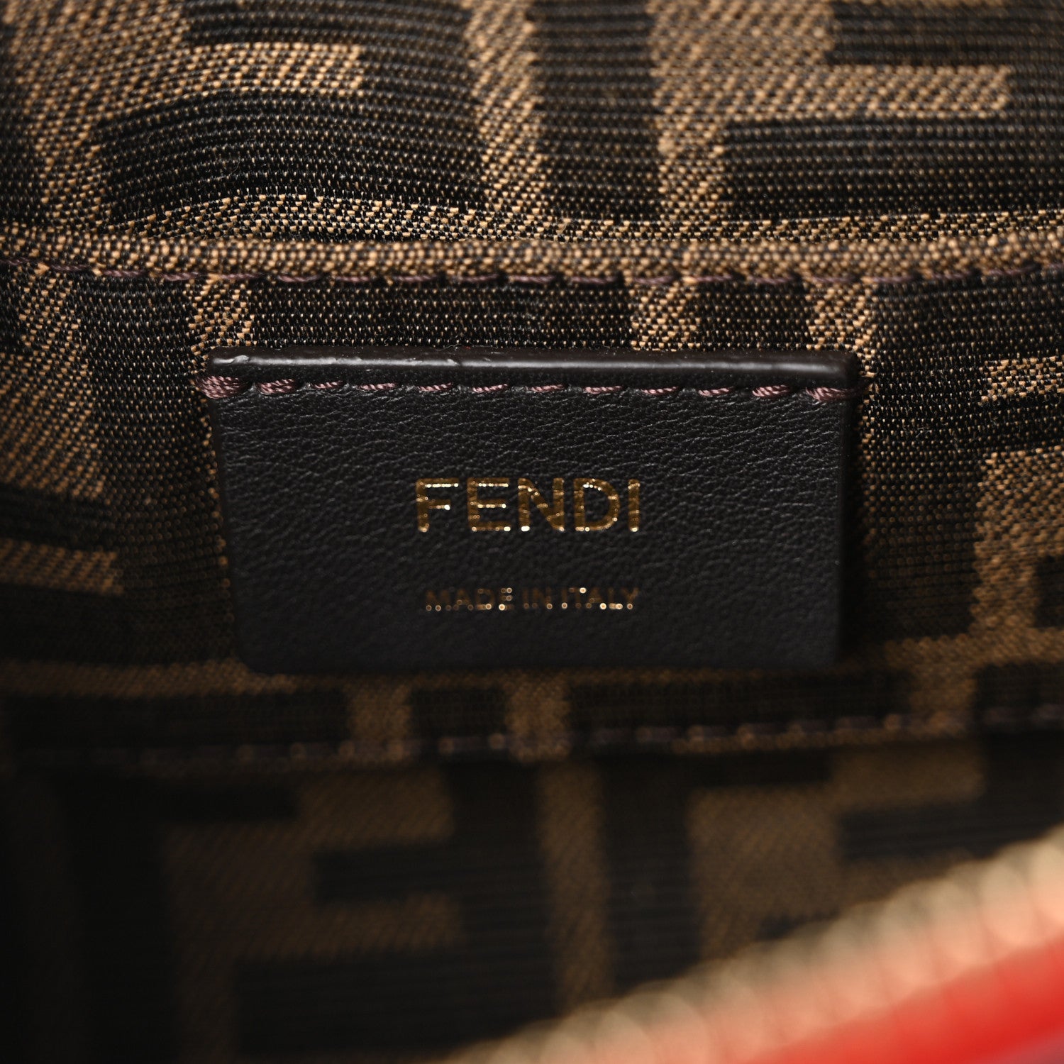 Fendi Vitello King Plexiglass Logo Embossed Mini By The Way Top Handle Boston Bag Papavero 5 of 10