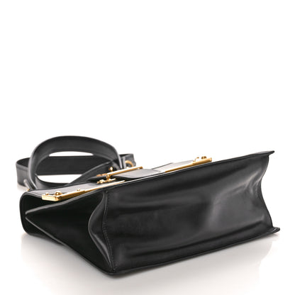 Prada City Calfskin Saffiano Cahier Top Handle Bag Black 4 of 10