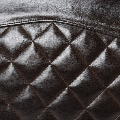 Chanel Lambskin Quilted Shoulder Bag Dark Brown 14 of 17