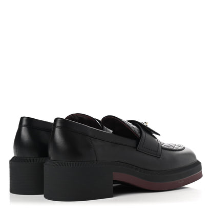Chanel Lambskin Quilted CC Turnlock Loafers 37 Black 4 of 10