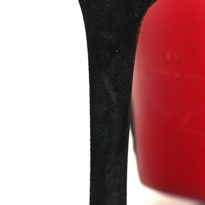 Christian Louboutin Veau Velours Lame Tweed Bolcheva 120 Thigh High Boots 37 Black Platine 7 of 9