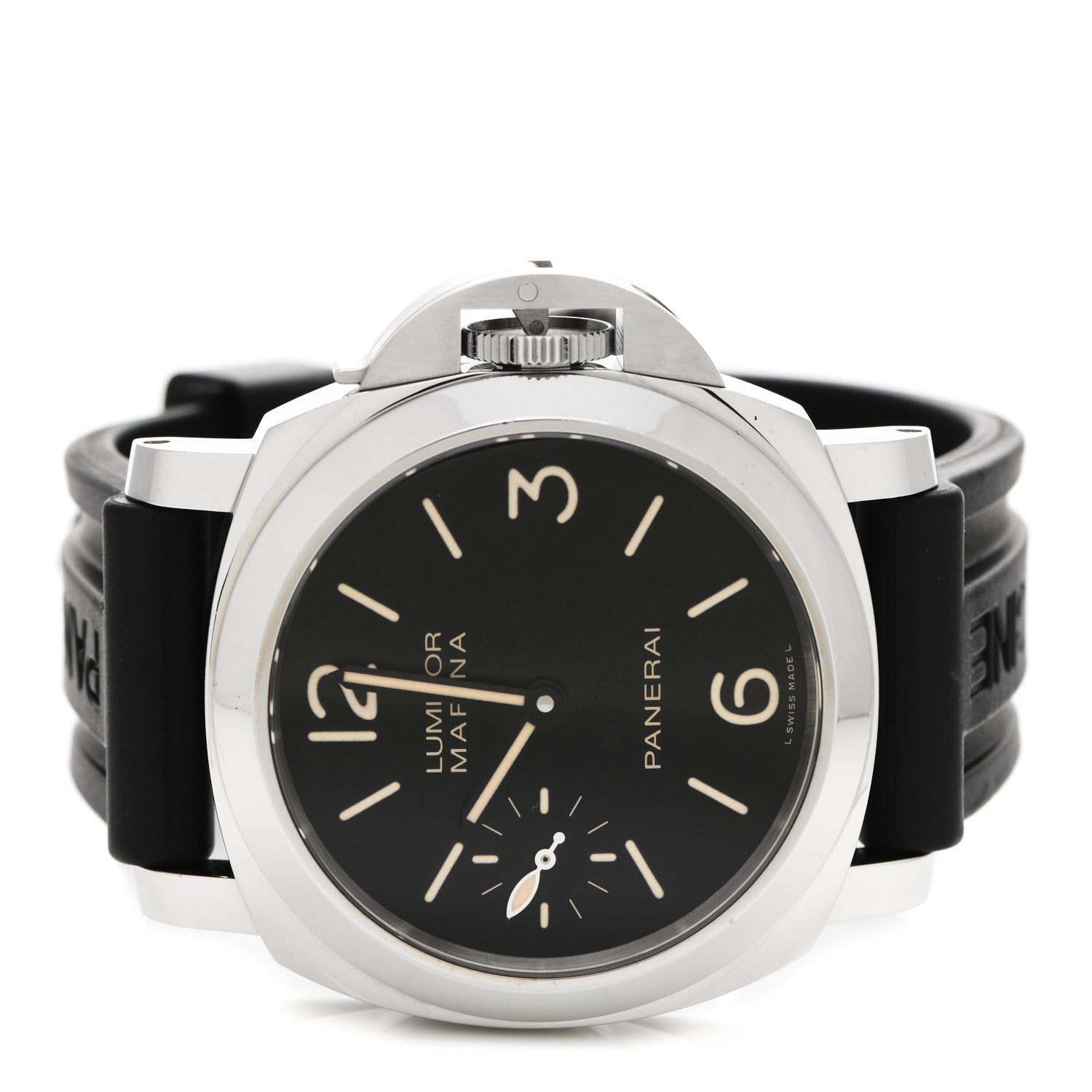 Panerai Stainless Steel Rubber 44mm Luminor Marina Abu Dhabi Edition Manual Winding Watch Black PAM00543 2 of 6