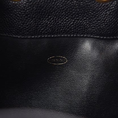 Chanel Caviar CC Drawstring Shoulder Bag Black 7 of 13