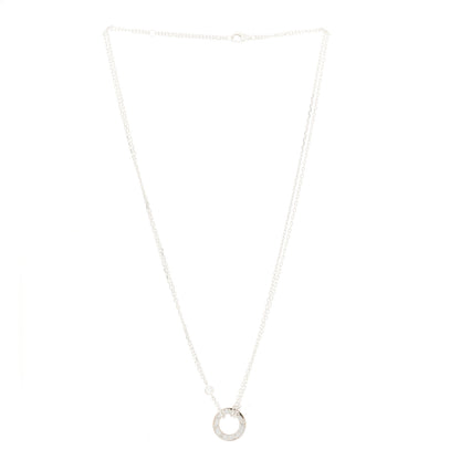Cartier 18K White Gold 2 Diamond LOVE Necklace 2 of 4