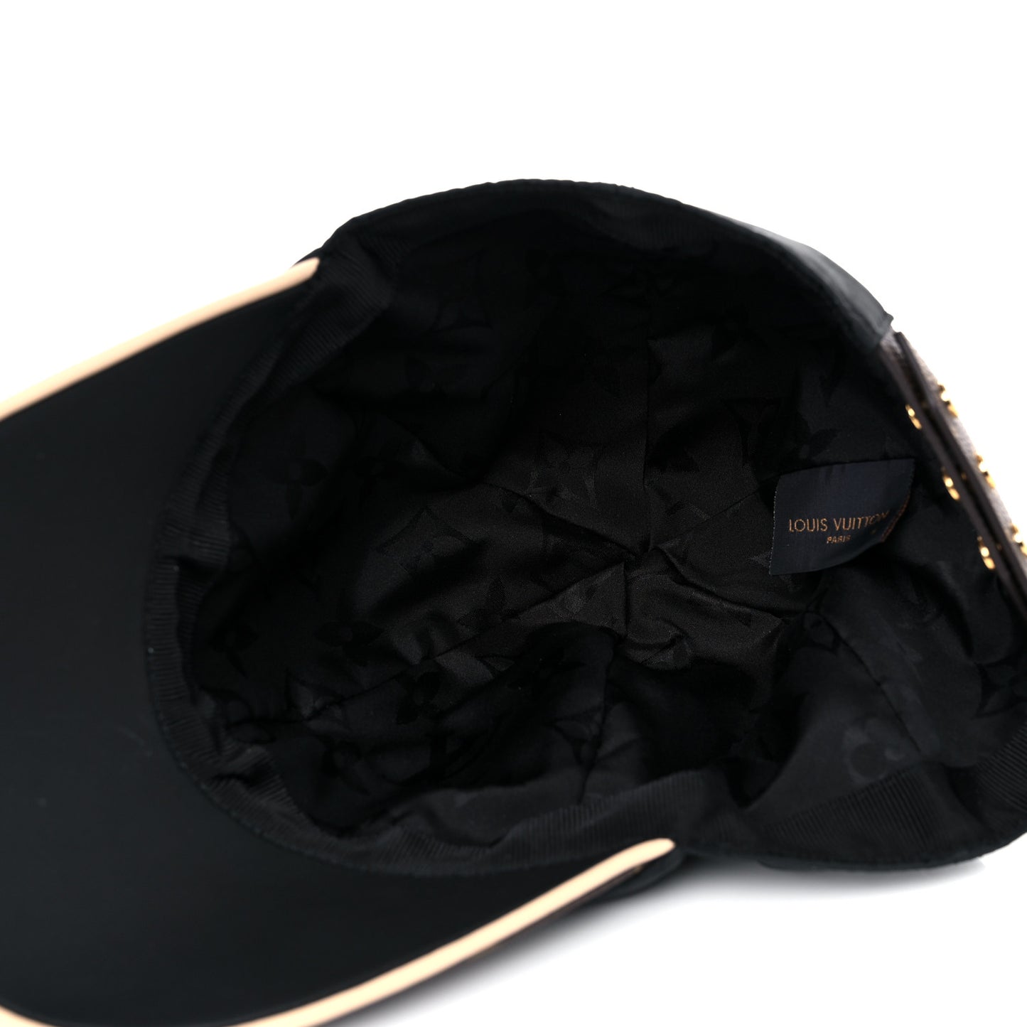 Polyester Silk Monogram LV Get Ready Cap M Black