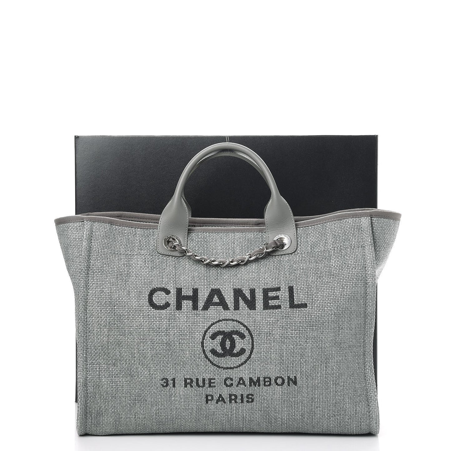 Canvas Large Deauville Tote Grey