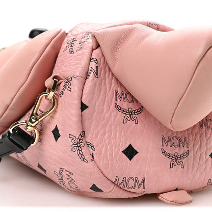 MCM Calfskin Visetos Rabbit Zoo Doll Backpack Soft Pink 9 of 10