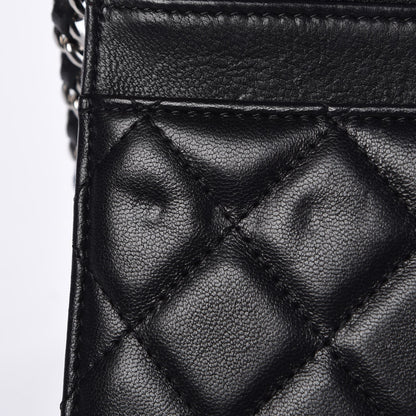 Chanel Lambskin Quilted Wallet On Chain WOC Black 10 of 13