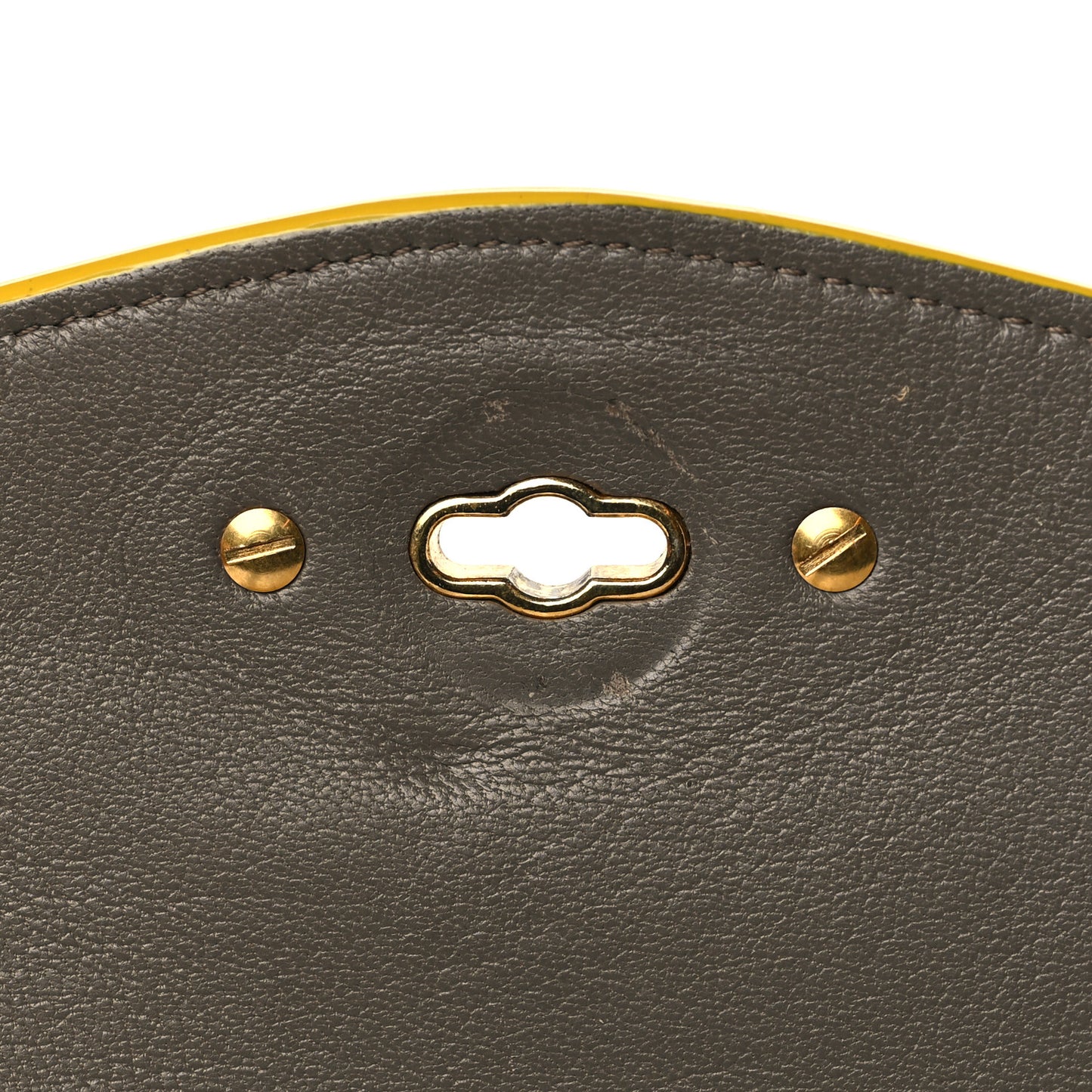 Natural Grain Calfskin Small Darley Satchel Yellow