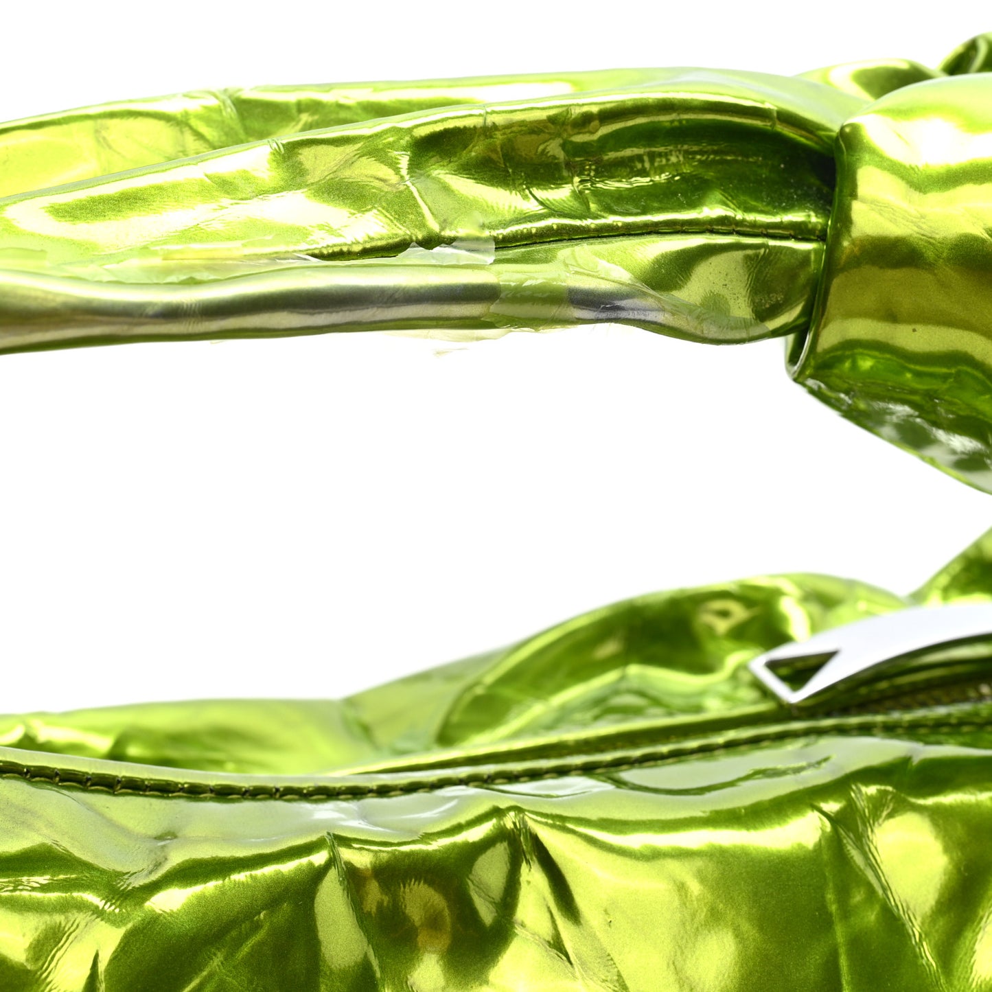 Metallic Crushed Calfskin Mini Jodie  Chlorophyll
