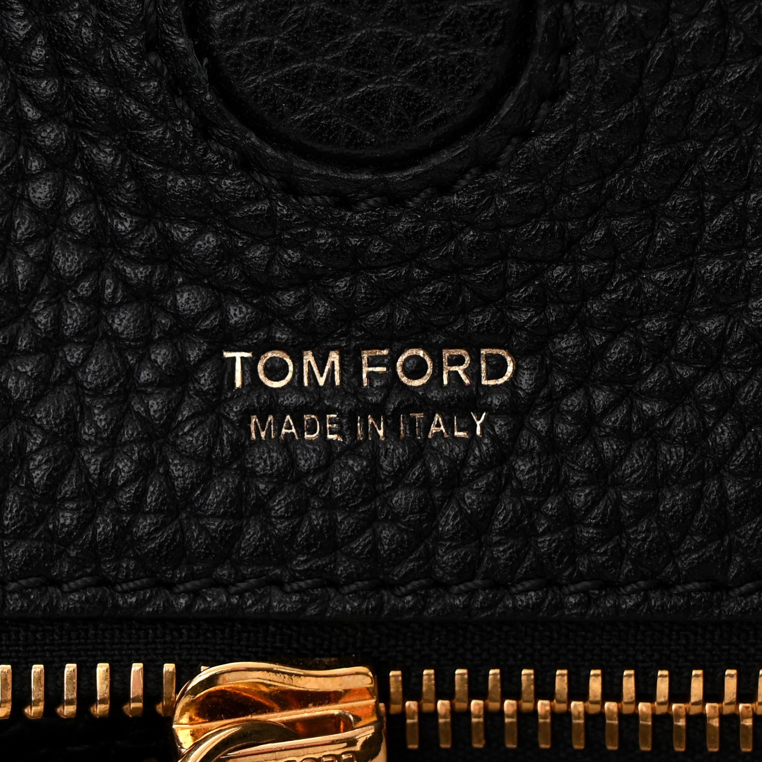 Tom Ford Pebbled Calfskin Small Alix Padlock Zip Hobo Bag Black 7 of 16