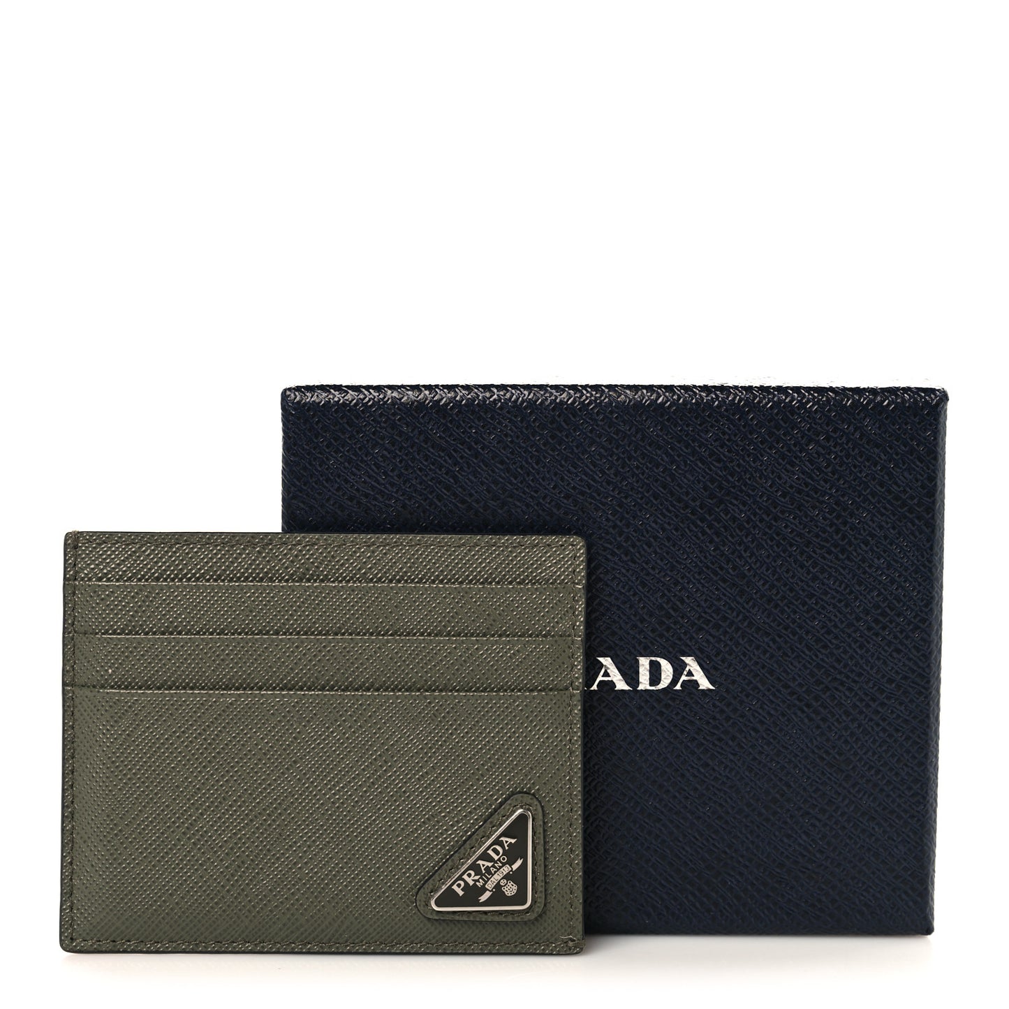 Saffiano Triangle Card Holder Loden