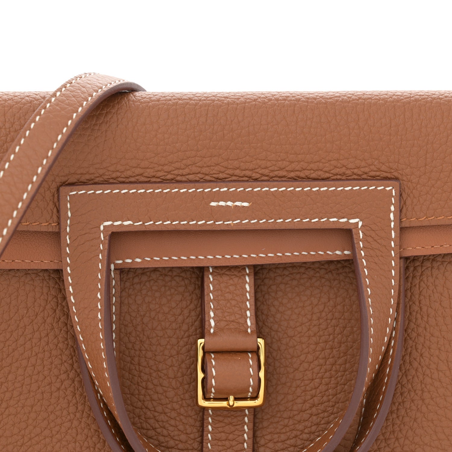 Hermes Taurillon Clemence Halzan 25 Gold 6 of 9