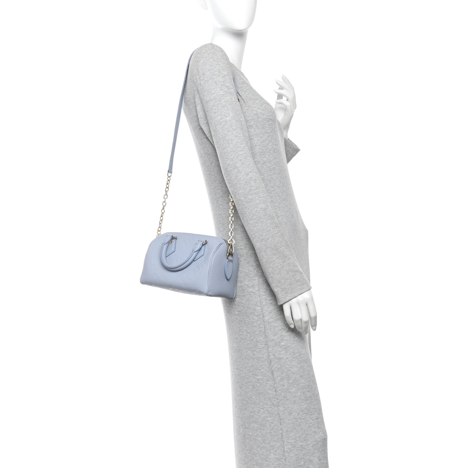 Louis Vuitton Empreinte Monogram Giant Speedy Bandouliere 20 Blue Hour 2 of 9