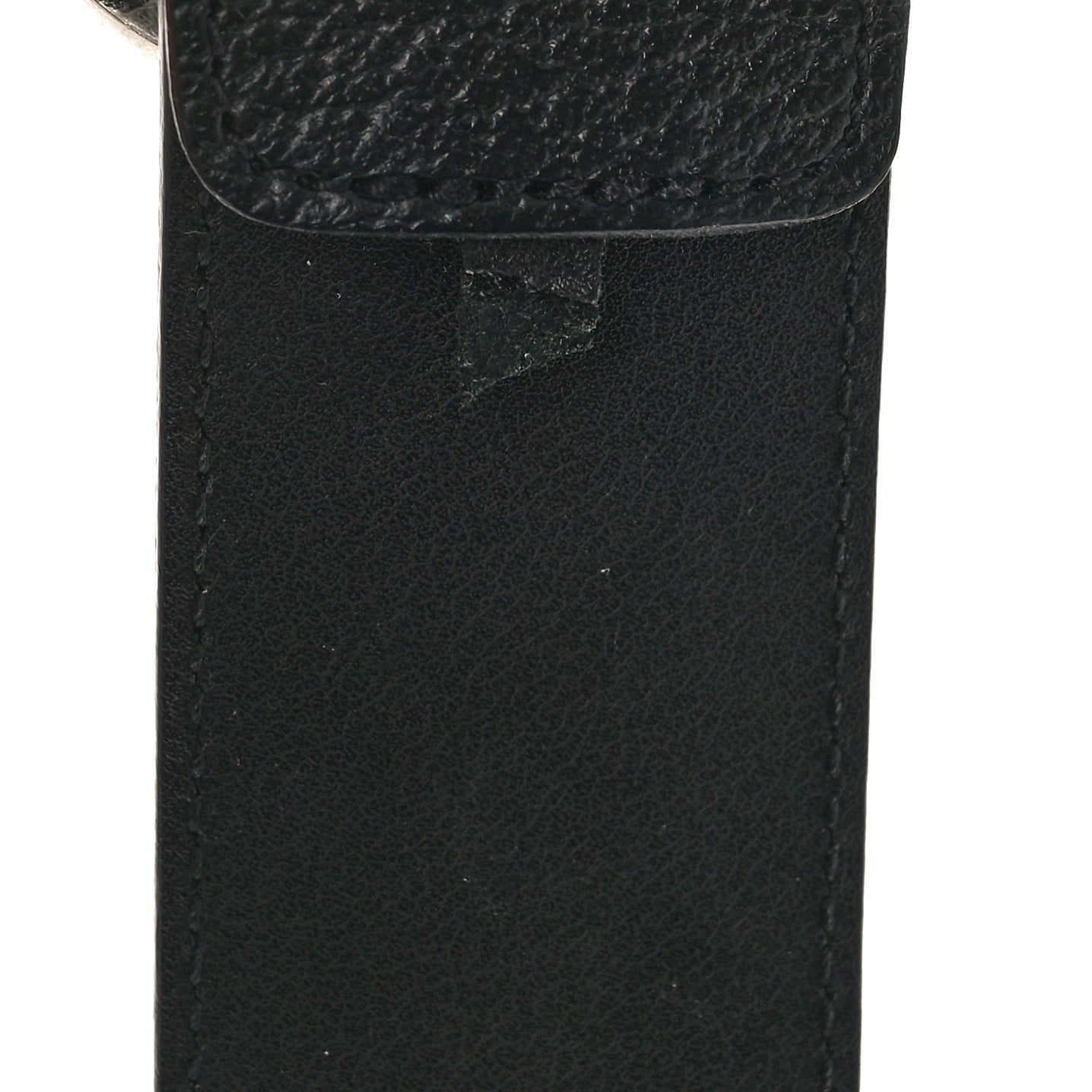 Textured Dollar Calfskin Nickel Double G 40mm Belt 100 40 Black