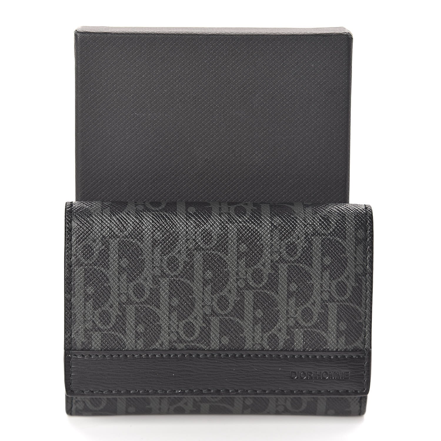 Christian Dior HOMME Monogram Coated Canvas Card Holder Grise 7 of 7