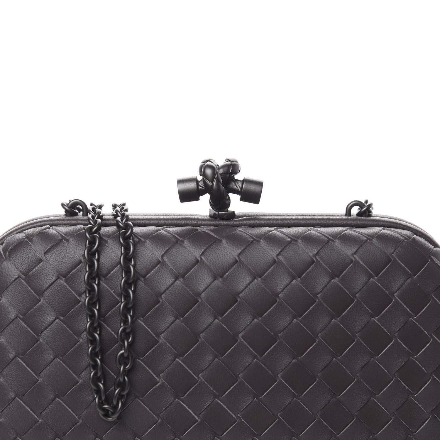 Bottega Veneta Nappa Intrecciato Chain Knot Clutch Quetsche 9 of 10