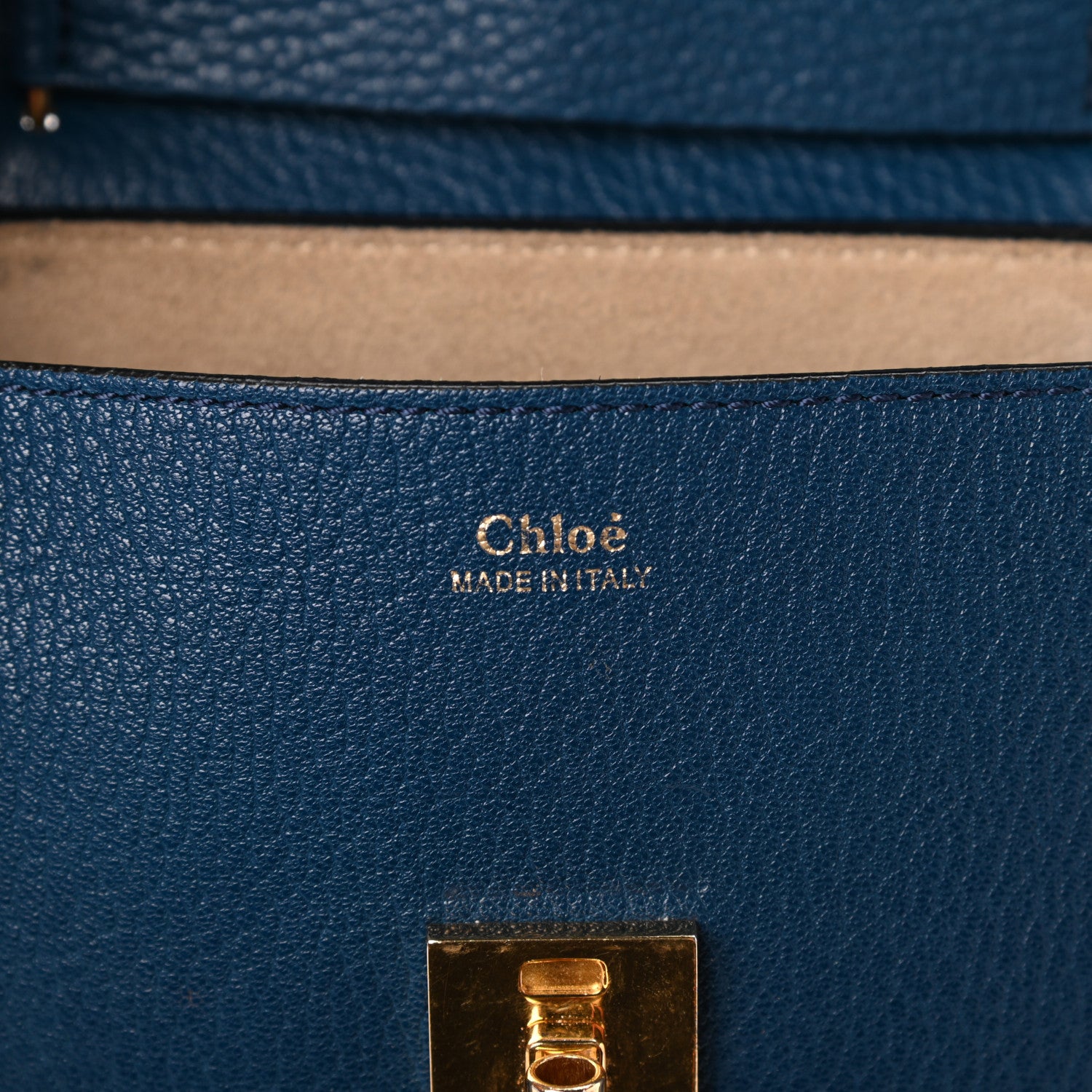 Chloe Grained Lambskin Mini Drew Shoulder Bag Royal Navy 6 of 8