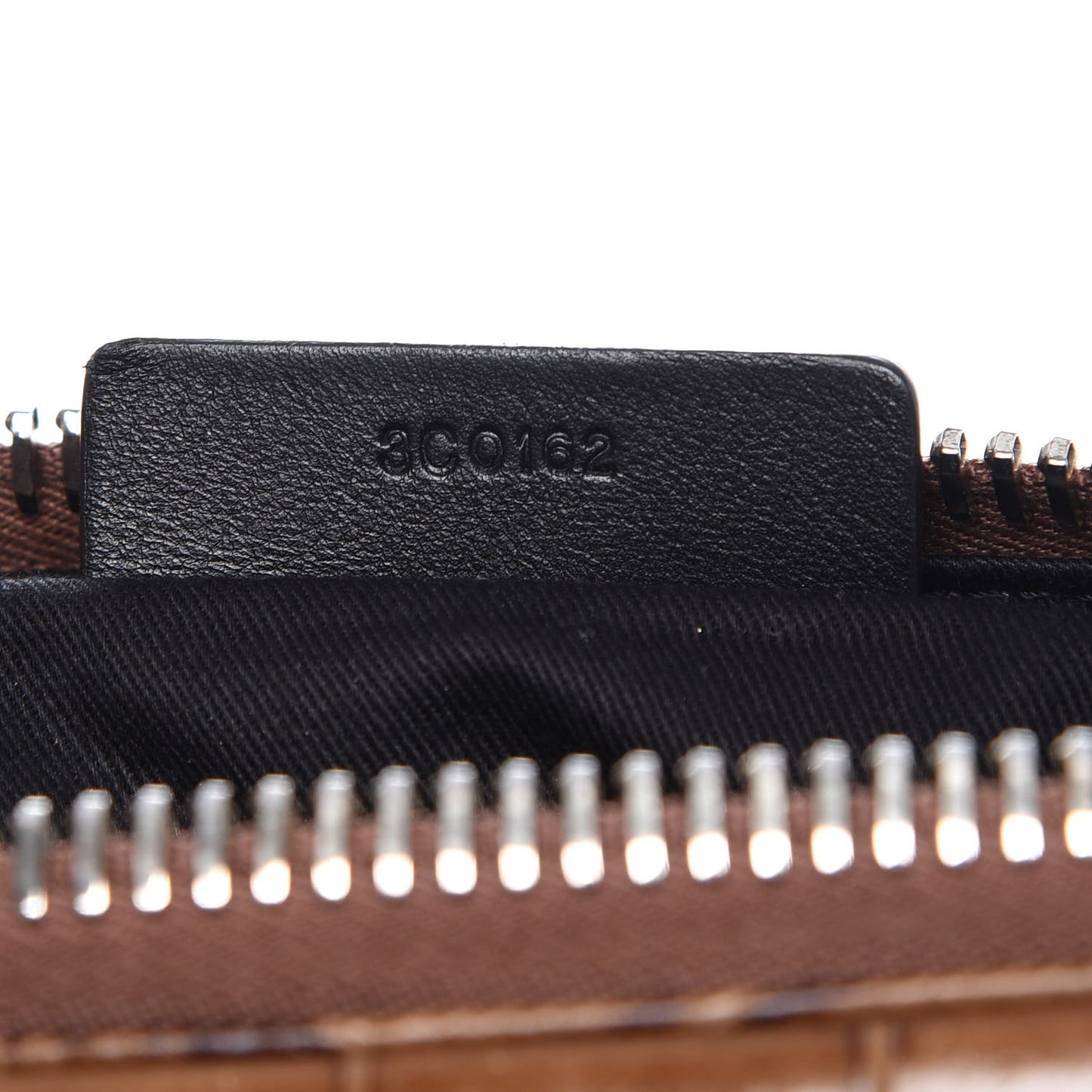 Calfskin Crocodile Embossed Small Antigona Brown