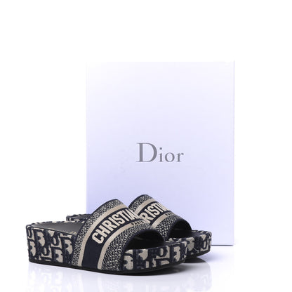 Christian Dior Oblique D-Way Platform Sandal 38 Deep Blue 10 of 10