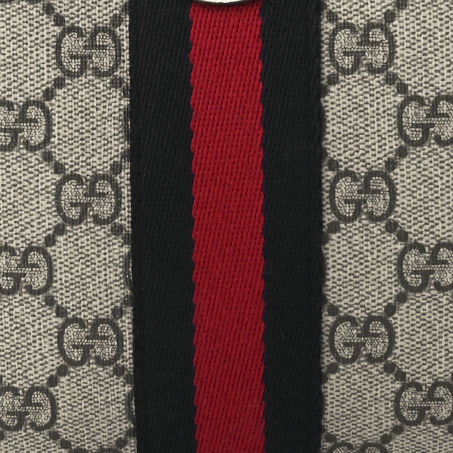 Gucci GG Supreme Monogram Textured Calfskin Web Small Ophidia Camera Bag Beige Ebony Mystic White 8 of 12